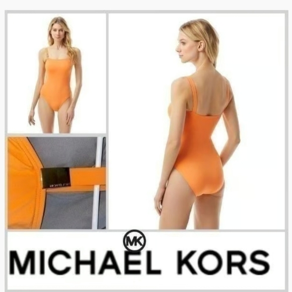 Michael Kors Apricot Swimsuit with Silver Accent - Picture 3 of 7